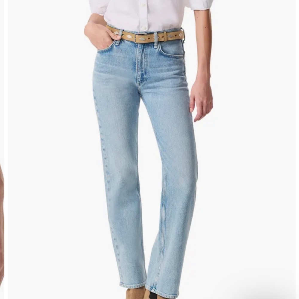 NWT Rag and Bone Harlow Straight Leg Jeans Delaney Light Blue 29 - Picture 2 of 7
